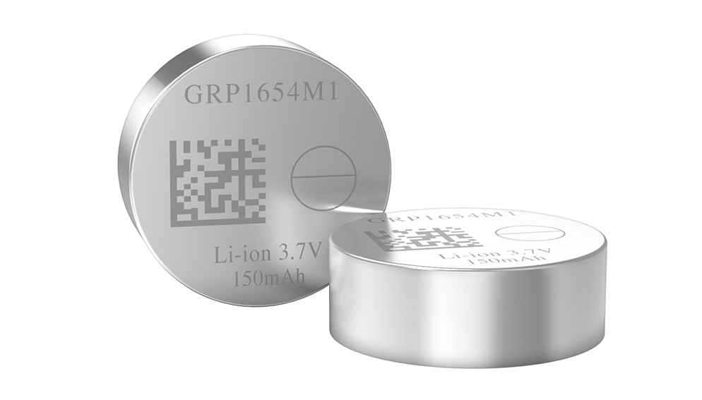 GRP1654 Series Rechargeable Lithium-Ion Button Cell Battery-LIR1654M1
