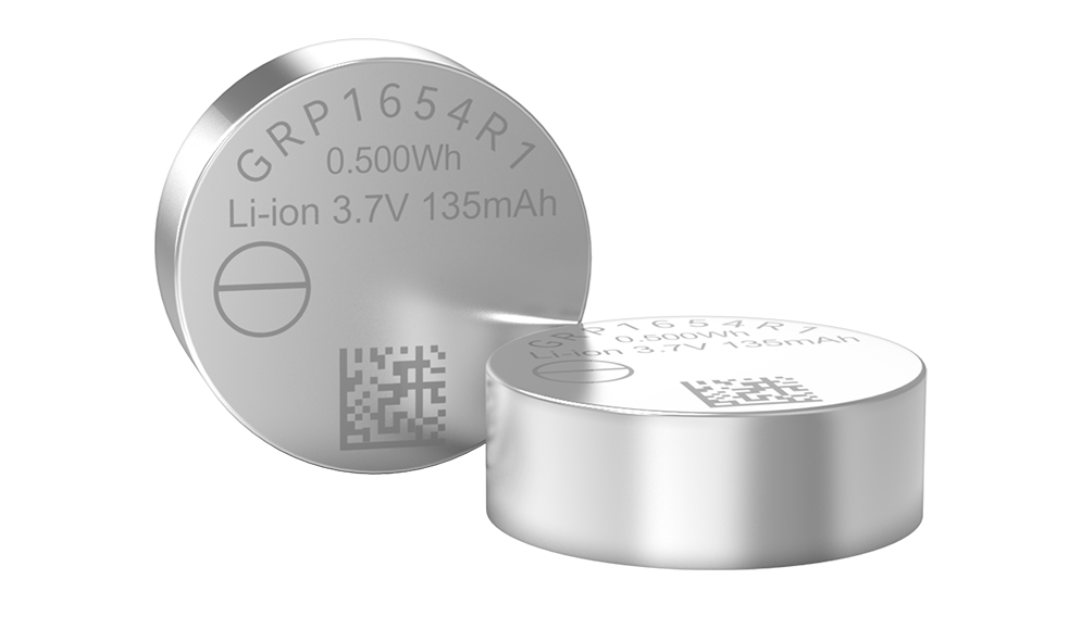 GRP1654 Series Rechargeable Lithium-Ion Button Cell Battery-LIR1654R1