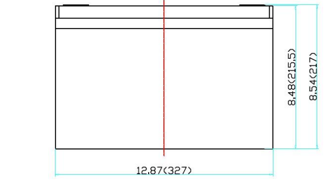 12V 100Ah structure drawing