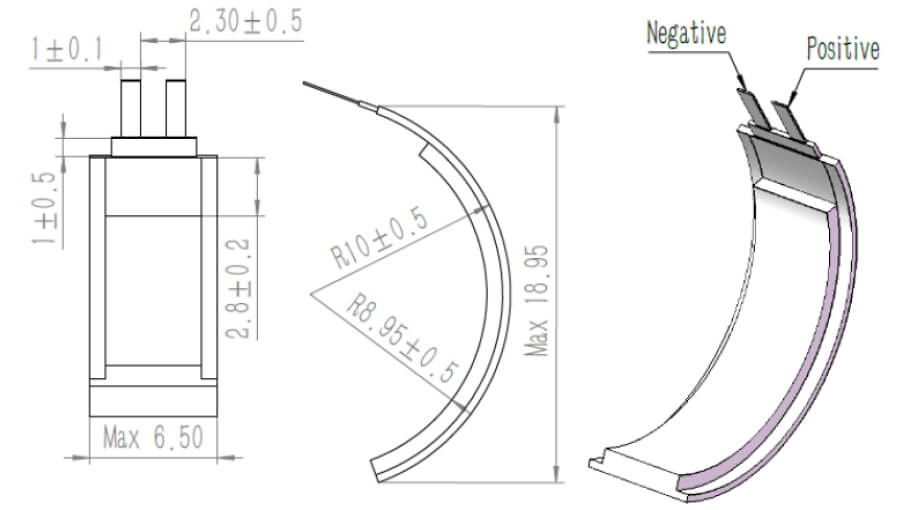 Smart Ring Battery Structure GRP1007022