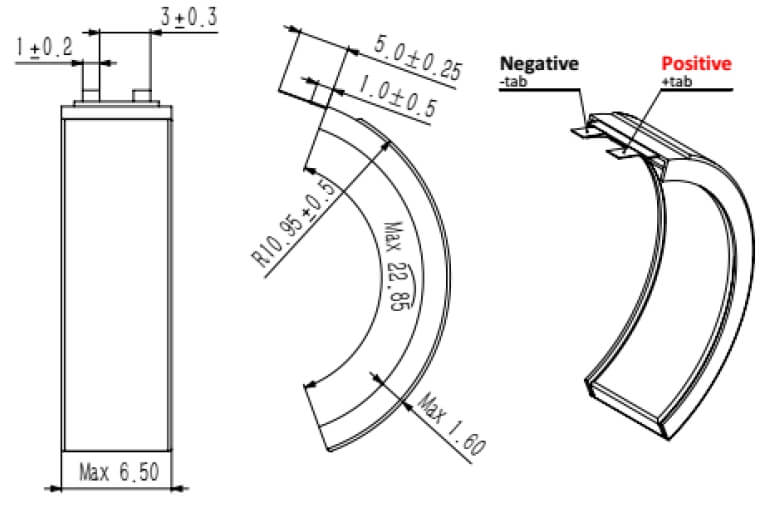 Smart Ring Battery Structure GRP160723