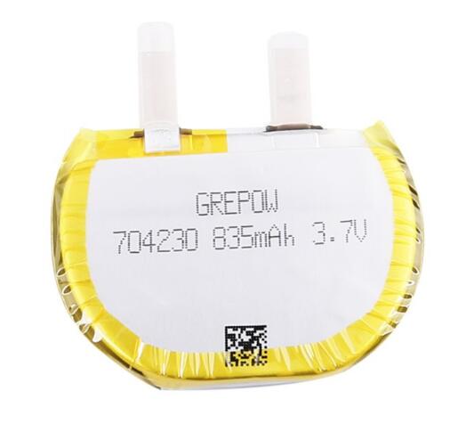 Grepow 3.7V 835mAh LiPo Irregular Round Shaped Battery 7042030
