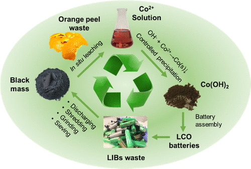 Orange peel is used to extract valuable metals from used batteries