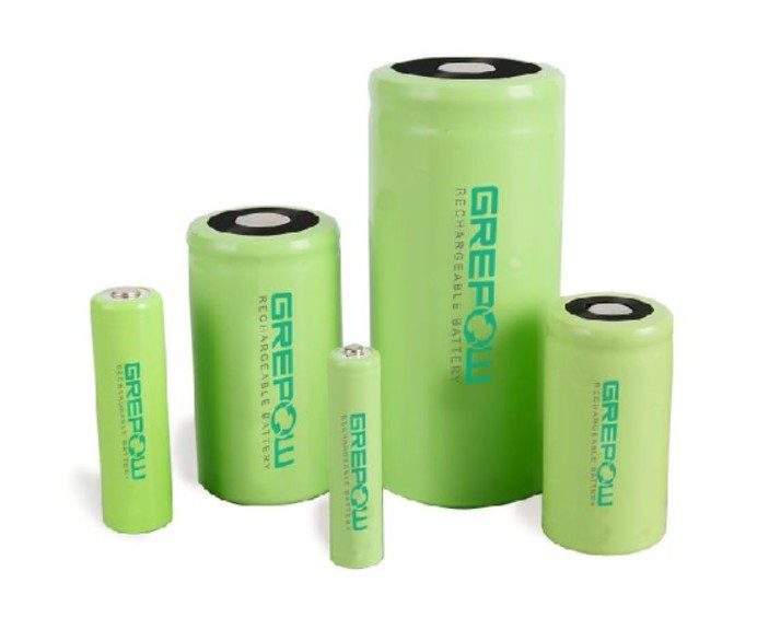 different sizes of Grepow NiMH batteries