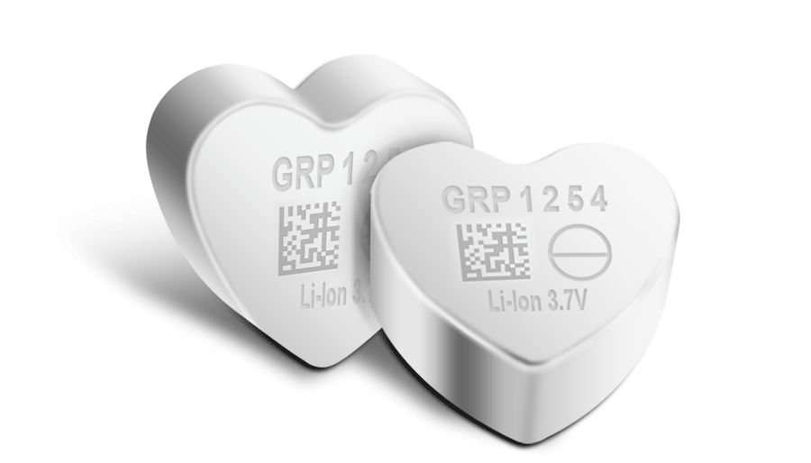 Heart Shaped Lithium Ion Button Cell Battery -heart shaped battery