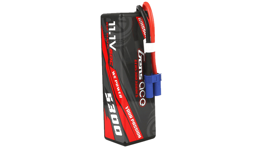 Gens Ace 5300mAh 11.1V 60C 3S1P HardCase Lipo Battery