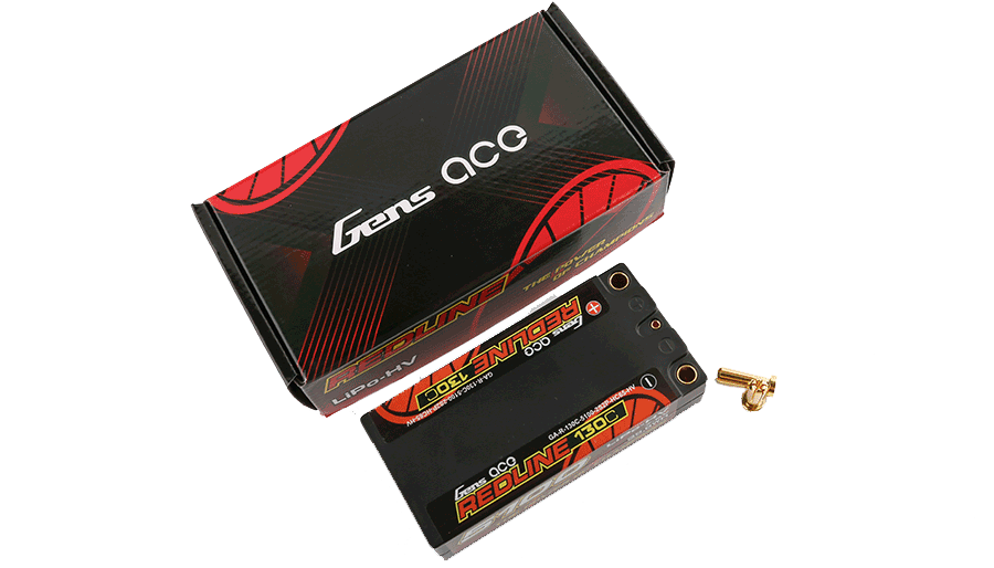 Gens Ace Redline Series 5100mAh 7.6V 130C Hardcase RC Car LiPo Battery Pack