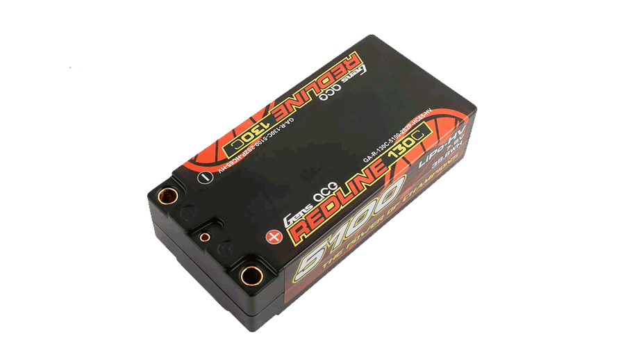 Gens Ace Redline Series 5100mAh 7.6V 130C Hardcase RC Car LiPo Battery Pack