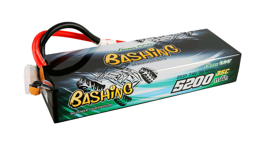 Gens Ace Bashing Series 5200mAh 7.4V 35C Car Lipo Battery Pack Hardcase