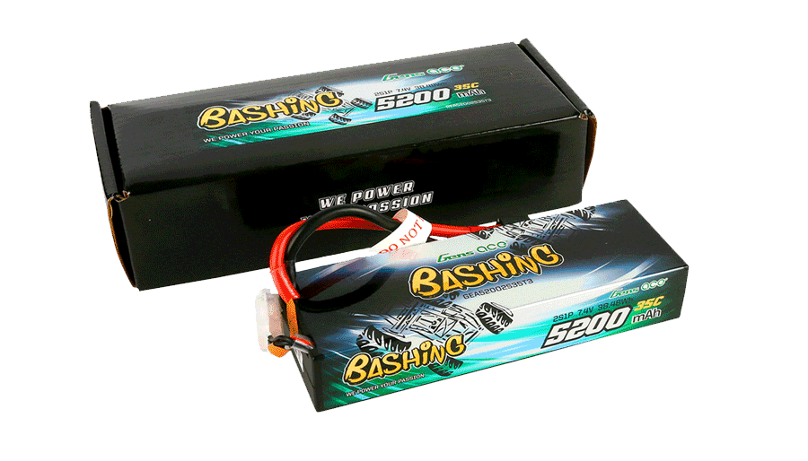 Gens Ace Bashing Series 5200mAh 7.4V 35C Car Lipo Battery Pack Hardcase