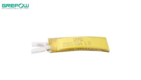Grepow 3.7V 40mAh LiPo Curve Shaped Battery 2508030