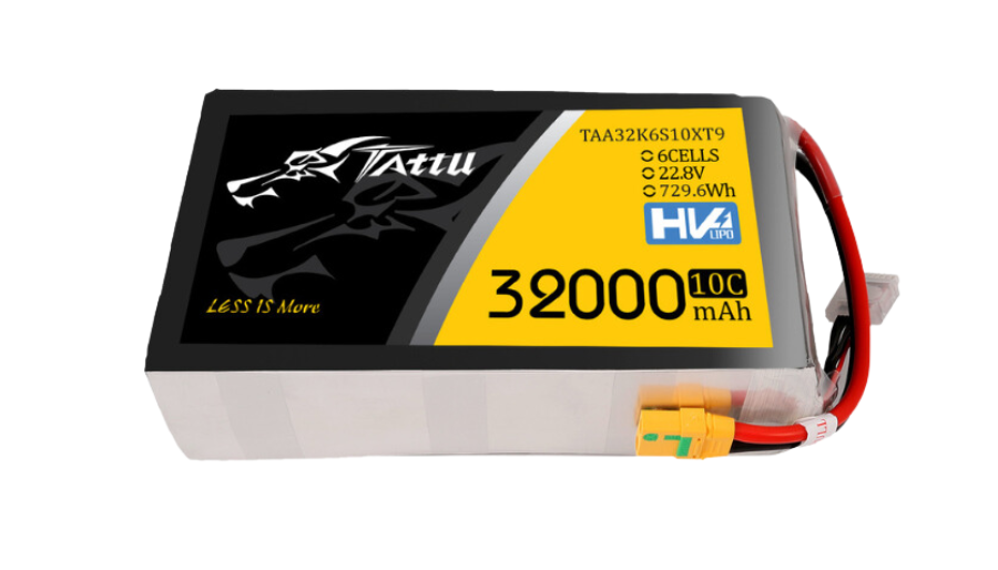 Tattu 6S 32000mAh 22.8V 10C HV Lipo Drone Battery For UAV