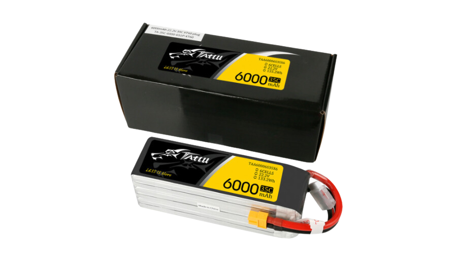 Tattu 6S 6000mAh 22.2V 35C Lipo Drone Battery for UAVs