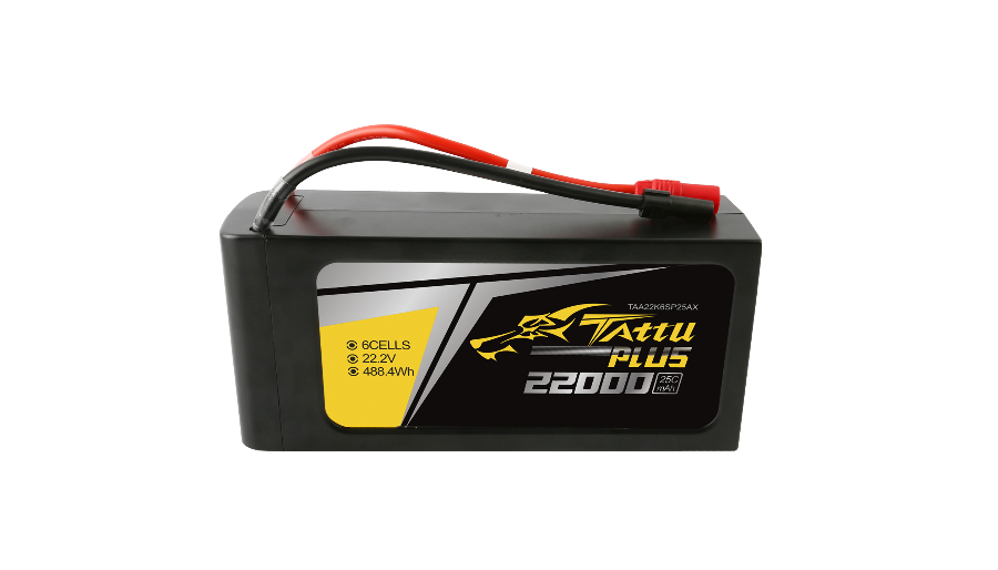 Tattu Plus 6S 22000mAh 22.2V 25C Lipo Smart Drone Battery