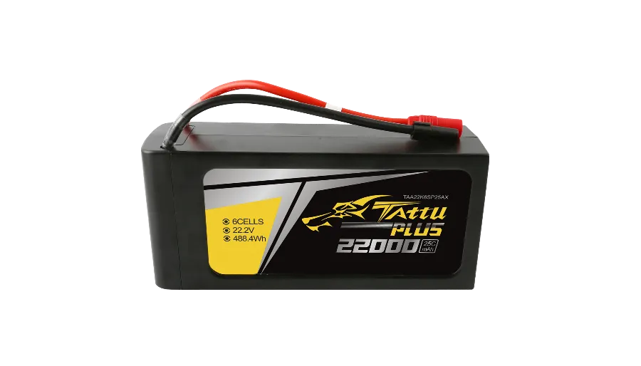 Tattu Plus 6S 22000mAh 22.2V 25C Lipo Smart Drone Battery