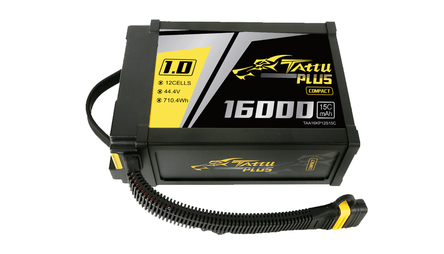 Tattu Plus 1.0 Compact 12S 16000mAh 44.4V 15C Lipo Smart Drone Battery