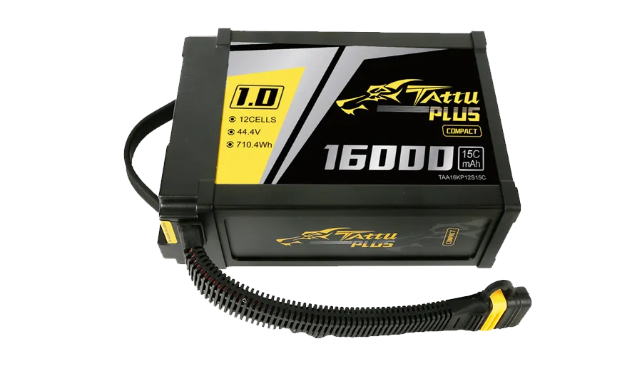 Tattu Plus 1.0 Compact 12S 16000mAh 44.4V 15C Lipo Smart Drone Battery