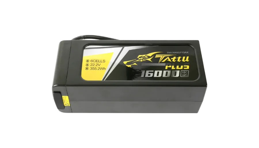 Tattu Plus 6S 16000mAh 22.2V 15C Lipo Smart Drone Battery