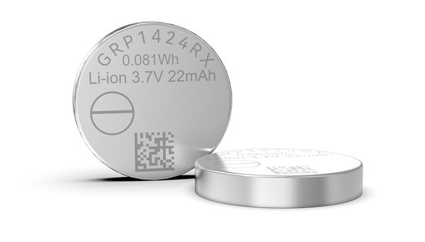 GRP1424RX Lithium-Ion Rechargeable Coin Cell Battery