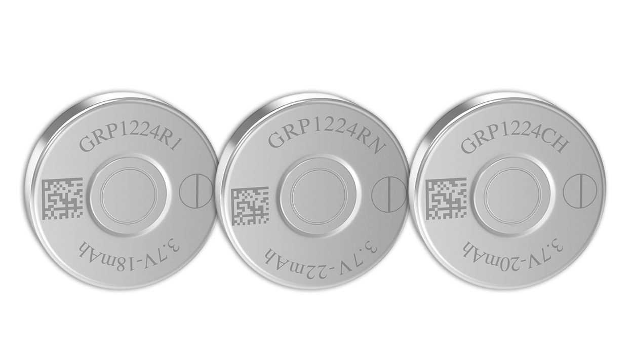 GRP1224 Series Rechargeable Lithium-Ion Coin Cell Batteries