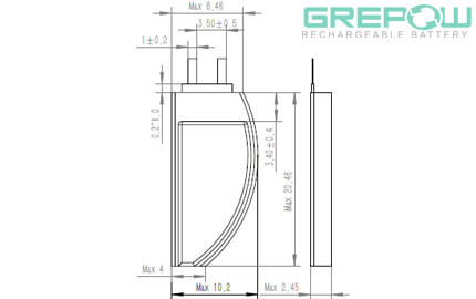 Ultra Narrow Battery Structure GRP2410020