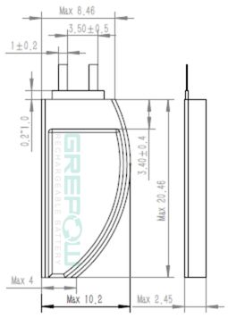 GRP2410020 D-Shape Battery Structure 