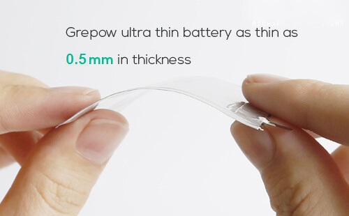 Grepow Ultra-thin Battery as thin as 0.5 mm in thickness