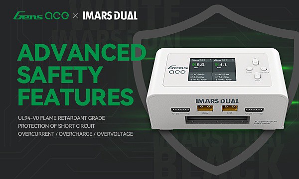 Gens ace Imars Dual Smart Charger - ADVANCED SAFETY FEATURES