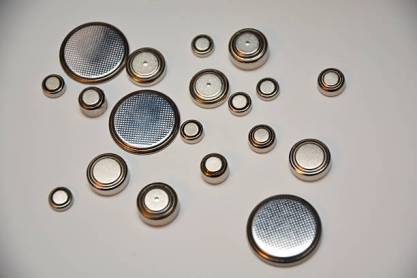 Different sizes of coin and button cells
