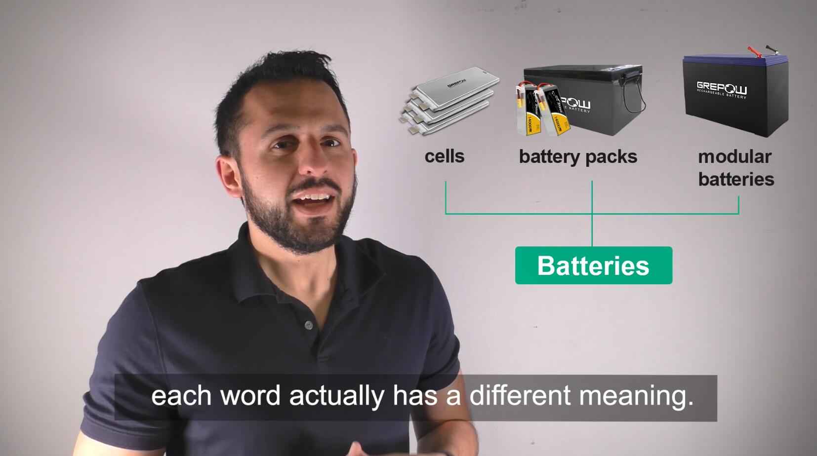 "Cell", "Battery Pack" and "Modular Battery"