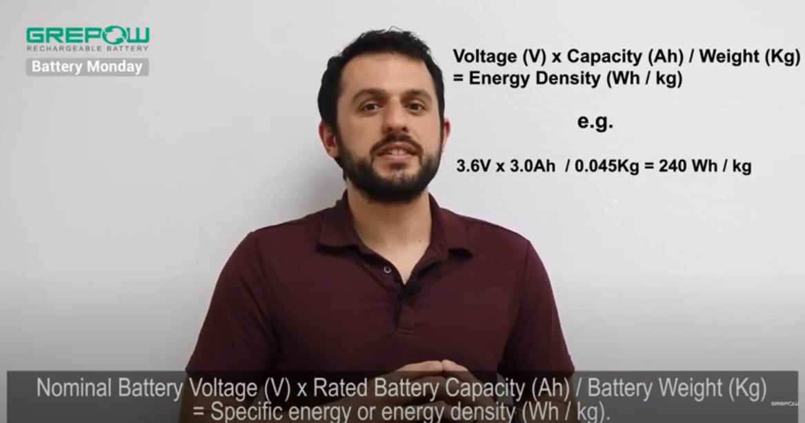 calculated formula for energy density | Grepow