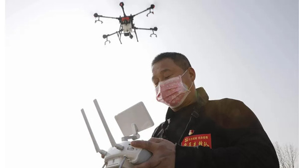 drones help pneumonia virus in China