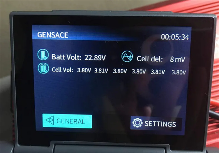 6S lithium battery voltage gap testing