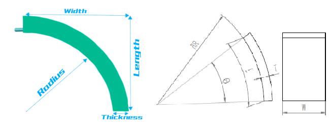 custom the curved lipo battery you want according this picture