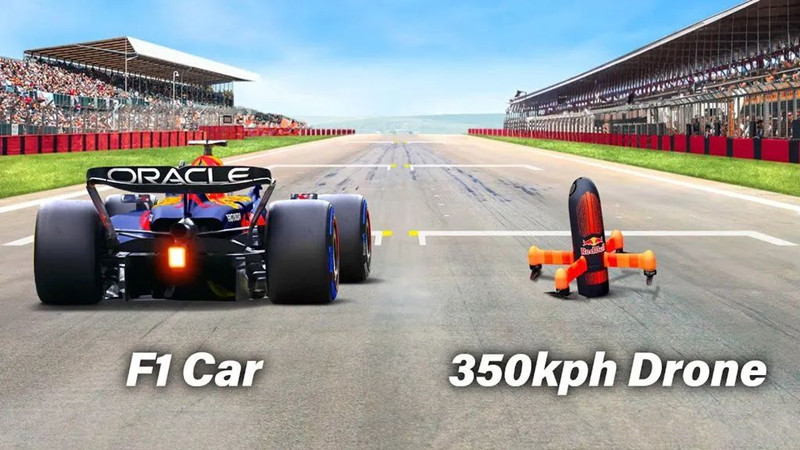 the world's fastest cinematic FPV drones to chase F1 car