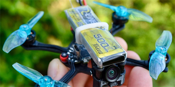 Tiny FPV drone and Tattu lipo battery