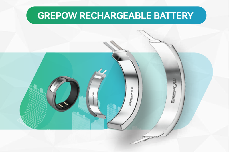 Curved lipo battery for smart rings