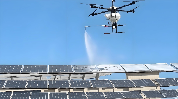 Cleaning Drone with Onboard Water Tank