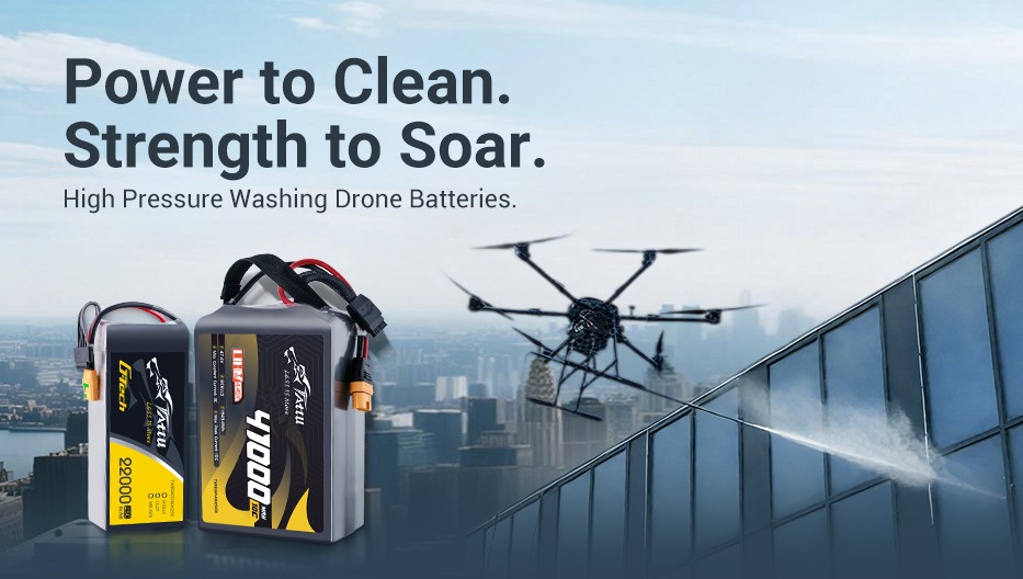 window washing drone battery