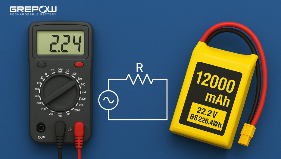 measure internal resistance of a drone battery